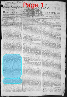 Page thumbnail for The New Hampshire Gazette And Historical Chronicle