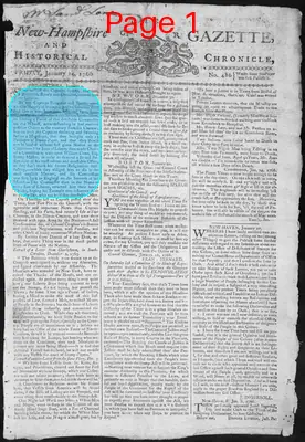 Page thumbnail for The New Hampshire Gazette And Historical Chronicle