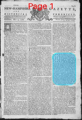 Page thumbnail for The New Hampshire Gazette And Historical Chronicle