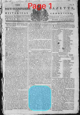 Page thumbnail for The New Hampshire Gazette And Historical Chronicle