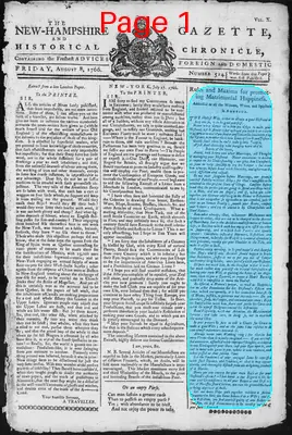 Page thumbnail for The New Hampshire Gazette And Historical Chronicle