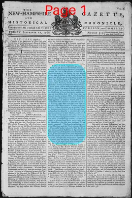 Page thumbnail for The New Hampshire Gazette And Historical Chronicle