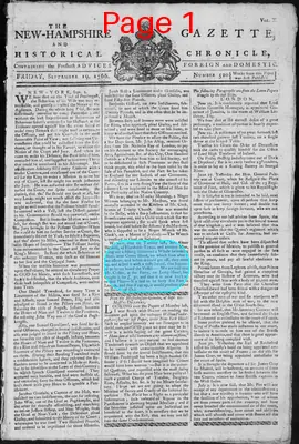 Page thumbnail for The New Hampshire Gazette And Historical Chronicle