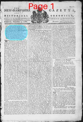 Page thumbnail for The New Hampshire Gazette And Historical Chronicle