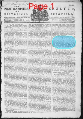 Page thumbnail for The New Hampshire Gazette And Historical Chronicle