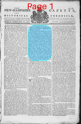 Page thumbnail for The New Hampshire Gazette And Historical Chronicle