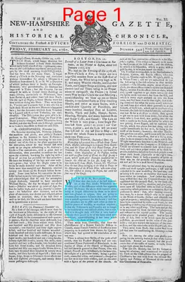 Page thumbnail for The New Hampshire Gazette And Historical Chronicle
