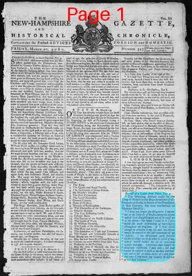 Page thumbnail for The New Hampshire Gazette And Historical Chronicle