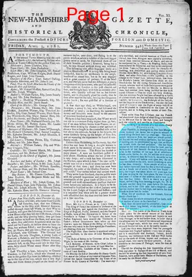 Page thumbnail for The New Hampshire Gazette And Historical Chronicle
