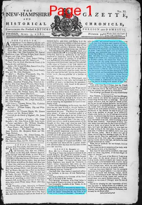 Page thumbnail for The New Hampshire Gazette And Historical Chronicle