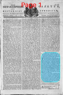 Page thumbnail for The New Hampshire Gazette And Historical Chronicle