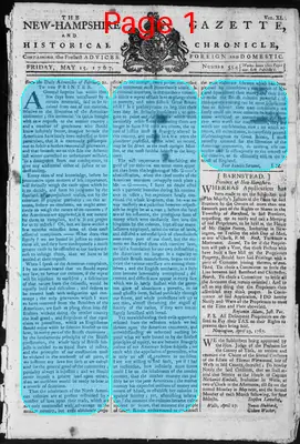 Page thumbnail for The New Hampshire Gazette And Historical Chronicle