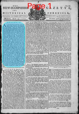 Page thumbnail for The New Hampshire Gazette And Historical Chronicle