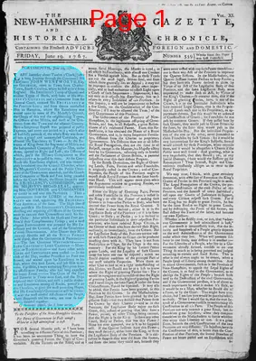 Page thumbnail for The New Hampshire Gazette And Historical Chronicle