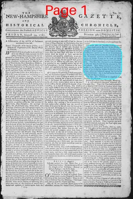 Page thumbnail for The New Hampshire Gazette And Historical Chronicle
