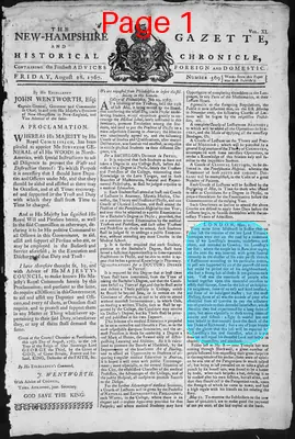 Page thumbnail for The New Hampshire Gazette And Historical Chronicle