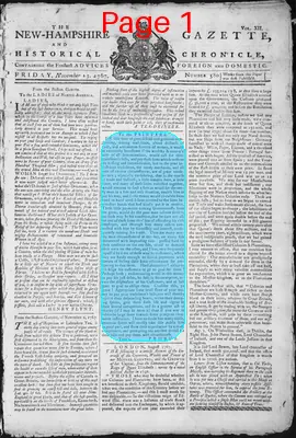 Page thumbnail for The New Hampshire Gazette And Historical Chronicle