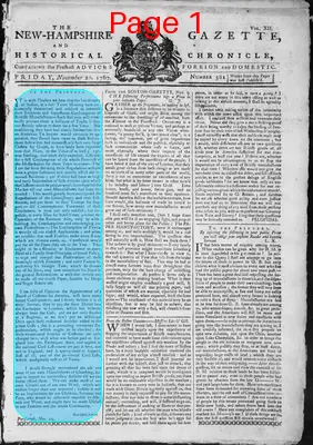 Page thumbnail for The New Hampshire Gazette And Historical Chronicle