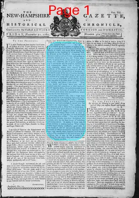 Page thumbnail for The New Hampshire Gazette And Historical Chronicle