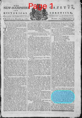 Page thumbnail for The New Hampshire Gazette And Historical Chronicle