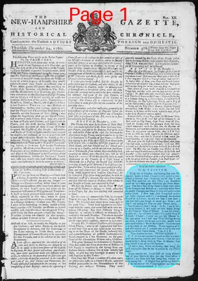 Page thumbnail for The New Hampshire Gazette And Historical Chronicle