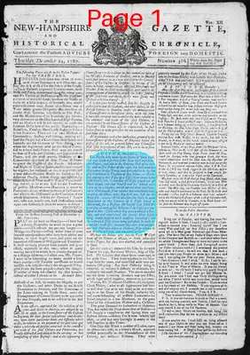 Page thumbnail for The New Hampshire Gazette And Historical Chronicle