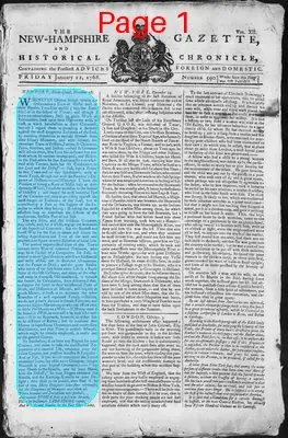 Page thumbnail for The New Hampshire Gazette And Historical Chronicle