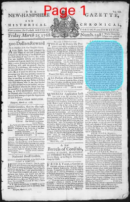 Page thumbnail for The New Hampshire Gazette And Historical Chronicle