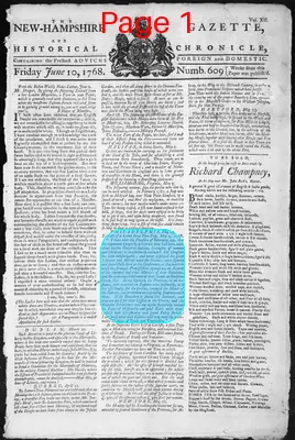Page thumbnail for The New Hampshire Gazette And Historical Chronicle