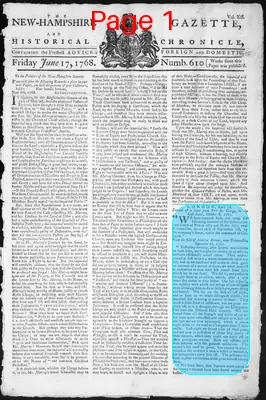 Page thumbnail for The New Hampshire Gazette And Historical Chronicle