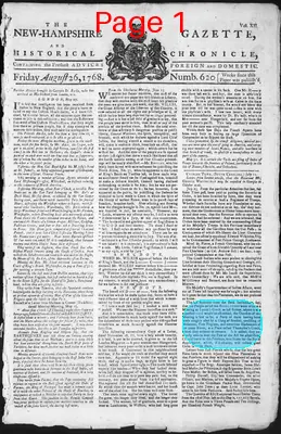Page thumbnail for The New Hampshire Gazette And Historical Chronicle