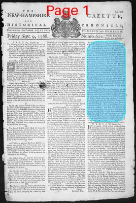 Page thumbnail for The New Hampshire Gazette And Historical Chronicle