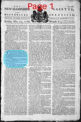 Page thumbnail for The New Hampshire Gazette And Historical Chronicle
