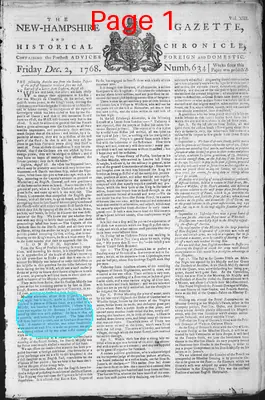 Page thumbnail for The New Hampshire Gazette And Historical Chronicle