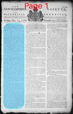 Page thumbnail for The New Hampshire Gazette And Historical Chronicle