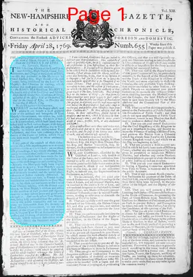 Page thumbnail for The New Hampshire Gazette And Historical Chronicle
