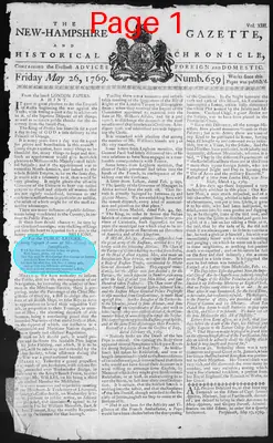 Page thumbnail for The New Hampshire Gazette And Historical Chronicle