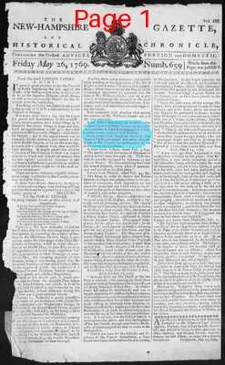Page thumbnail for The New Hampshire Gazette And Historical Chronicle