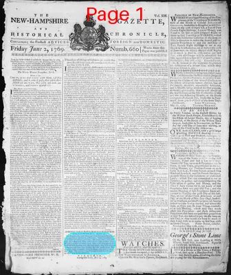 Page thumbnail for The New Hampshire Gazette And Historical Chronicle