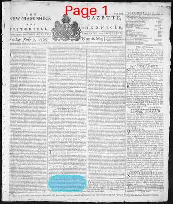 Page thumbnail for The New Hampshire Gazette And Historical Chronicle