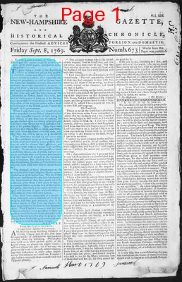 Page thumbnail for The New Hampshire Gazette And Historical Chronicle