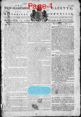 Page thumbnail for The New Hampshire Gazette And Historical Chronicle