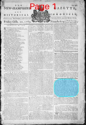 Page thumbnail for The New Hampshire Gazette And Historical Chronicle
