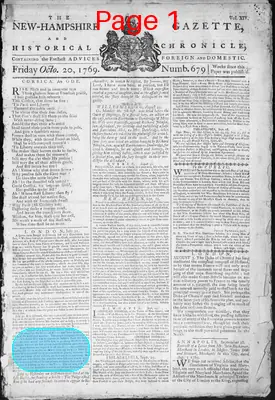 Page thumbnail for The New Hampshire Gazette And Historical Chronicle