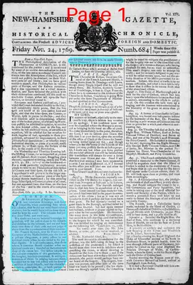 Page thumbnail for The New Hampshire Gazette And Historical Chronicle