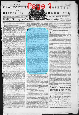 Page thumbnail for The New Hampshire Gazette And Historical Chronicle