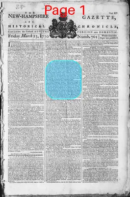 Page thumbnail for The New Hampshire Gazette And Historical Chronicle