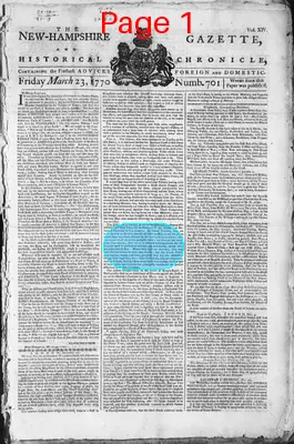Page thumbnail for The New Hampshire Gazette And Historical Chronicle