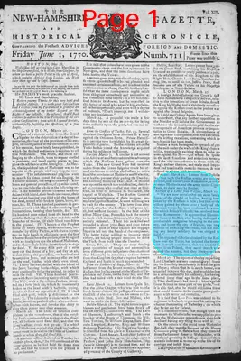 Page thumbnail for The New Hampshire Gazette And Historical Chronicle