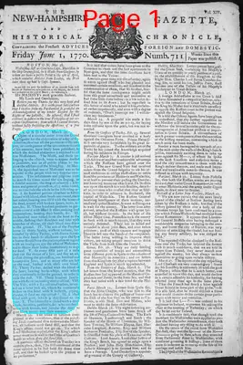 Page thumbnail for The New Hampshire Gazette And Historical Chronicle